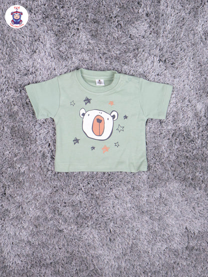 Light Grey & Green T-Shirt With Sandal Pant