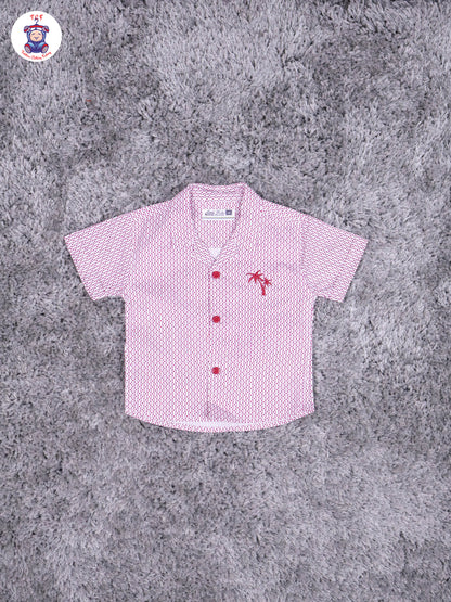 Lavender & Majentha Printed Shirt & Shorts