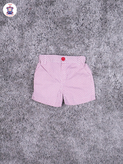 Lavender & Majentha Printed Shirt & Shorts