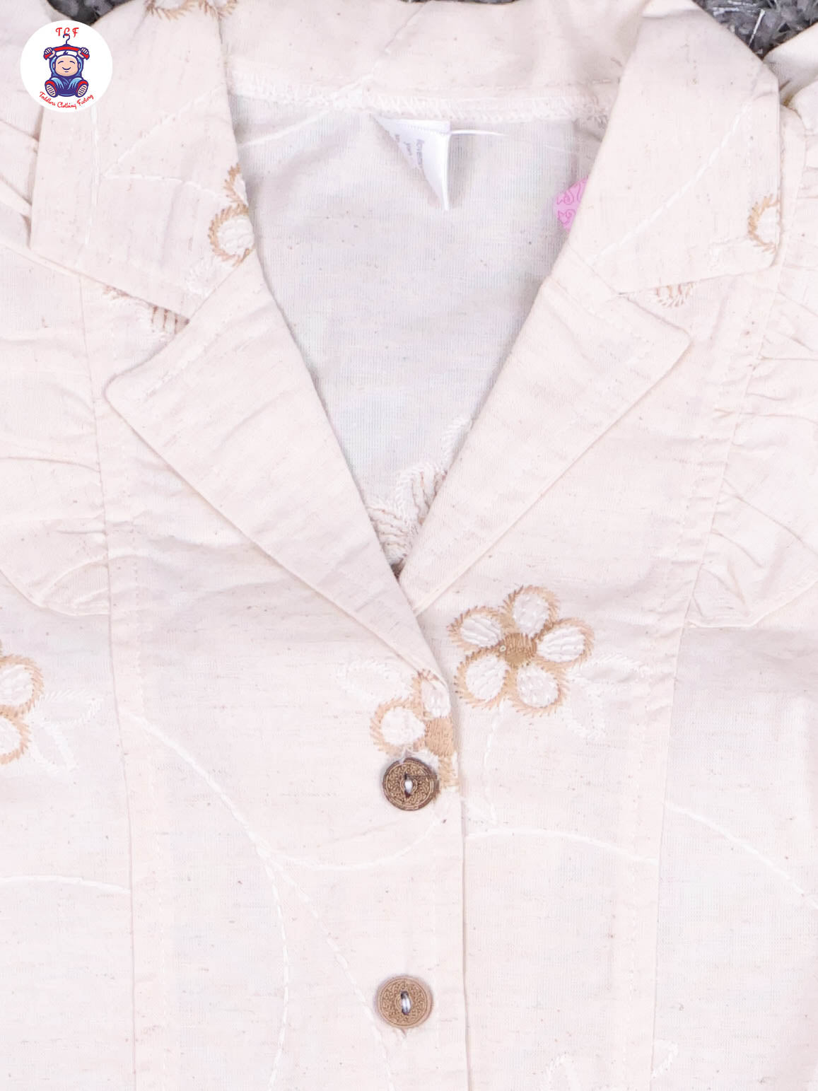 Light Brown - Girls Linen Tunics & Shorts