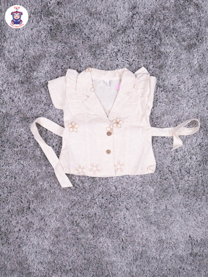 Light Brown - Girls Linen Tunics & Shorts