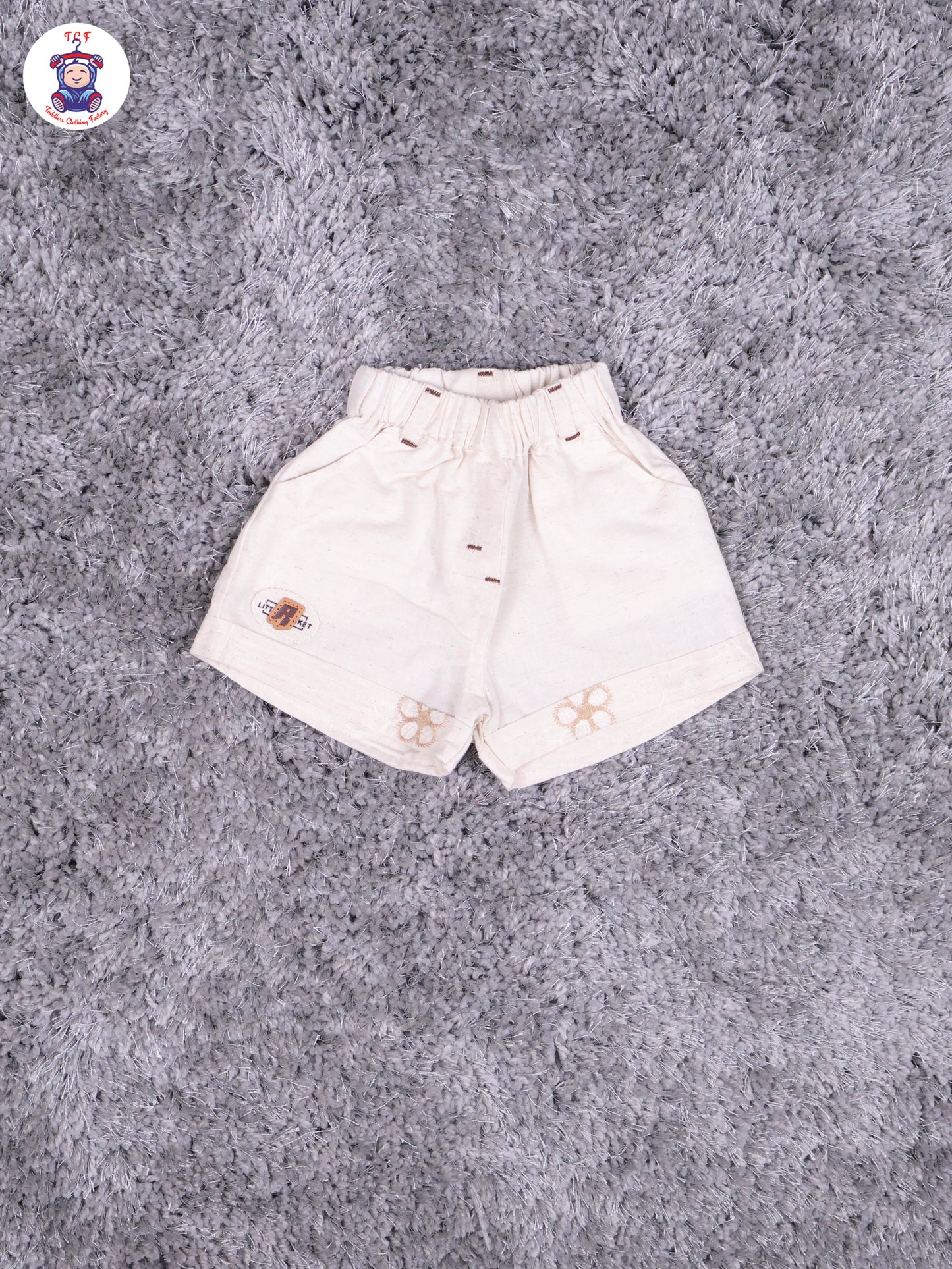 Light Brown - Girls Linen Tunics & Shorts