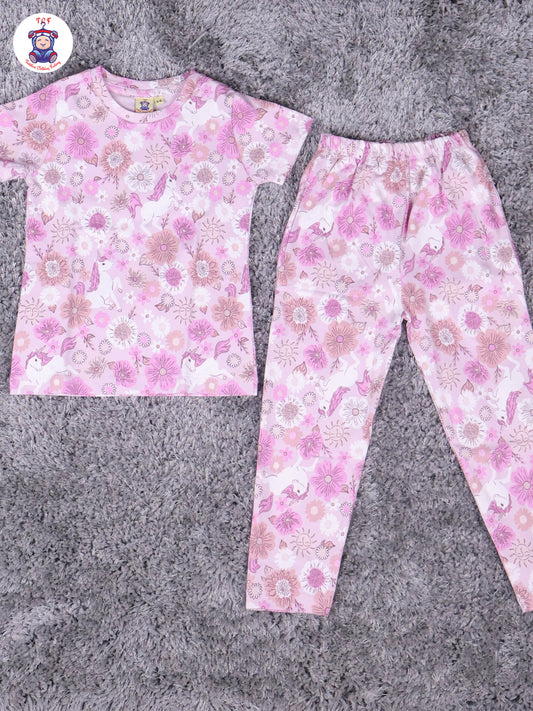 Pink - Flower Girls Night Wear