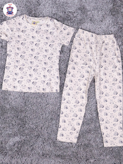 Cream - Animals Boys Night Wear