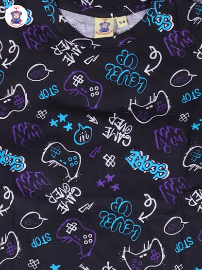 Black - Boys Night Wear