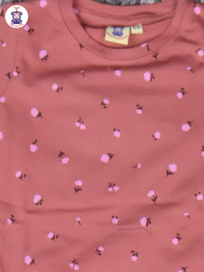 Peach - Rose Girls Night Wear