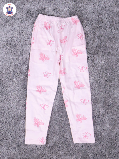 Light Pink - Butterfly Girls Night Wear