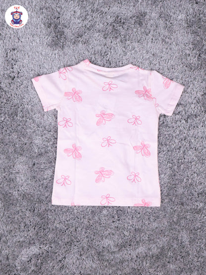 Light Pink - Butterfly Girls Night Wear