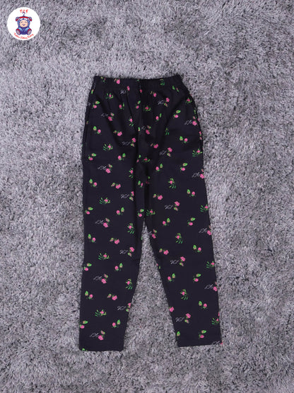 Black - Rose  Girls Night Wear