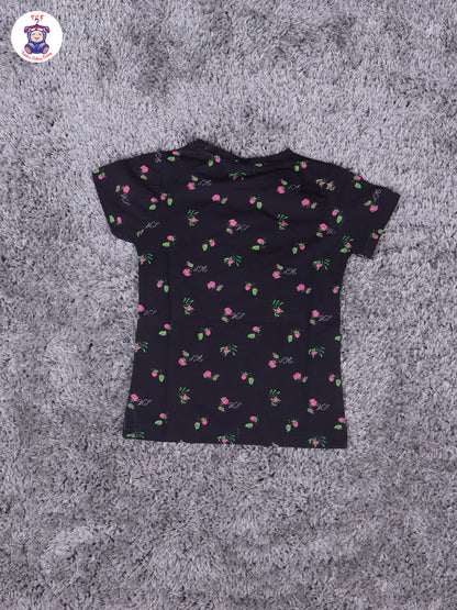 Black - Rose  Girls Night Wear