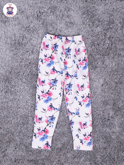 White - Floral Girls Night Wear