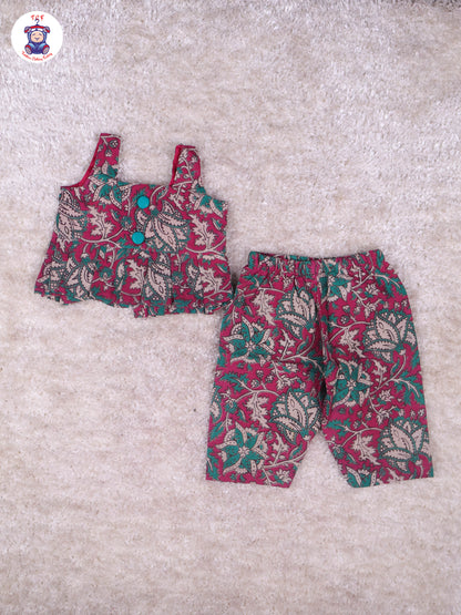 Majentha & Green - Floral Printed Kalamkari Co-ords Sets