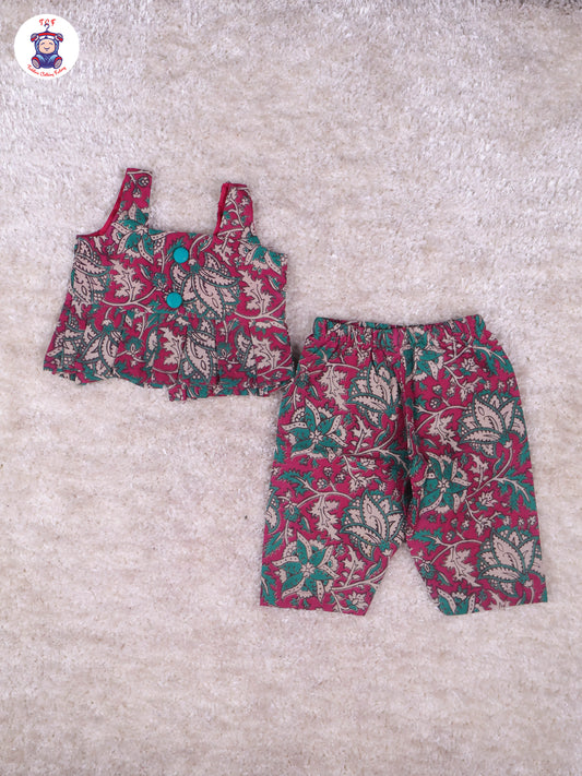 Majentha & Green - Floral Printed Kalamkari Co-ords Sets