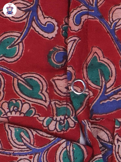 Maroon & Blue - Floral Printed Kalamkari Co-ords Sets