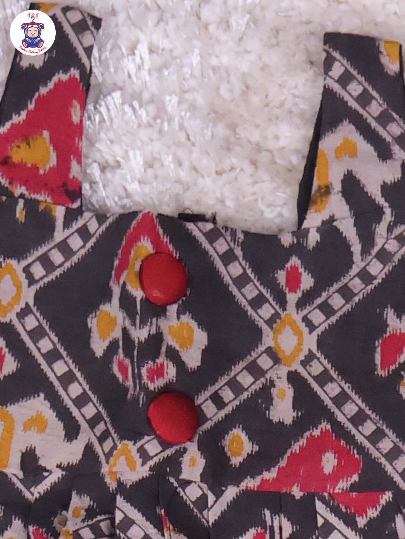 Black & Maroon - Floral Printed Kalamkari Co-ords Sets