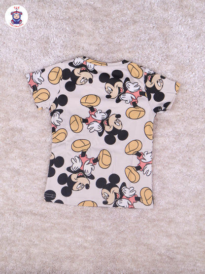 Cream - Micky Mouse Boys Night Wear