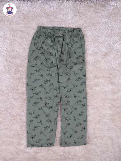 Dark Green - Dinosaur Boys Night Wear