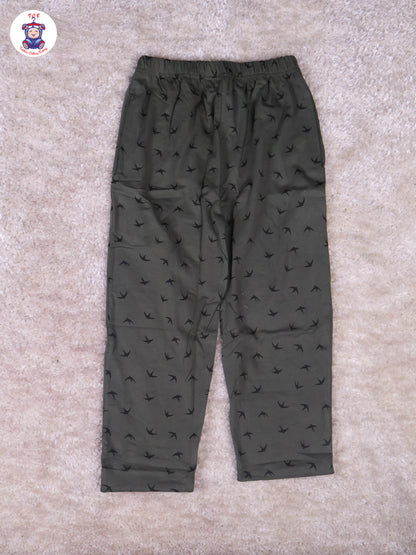Dark Green - Bird Boys Night Wear