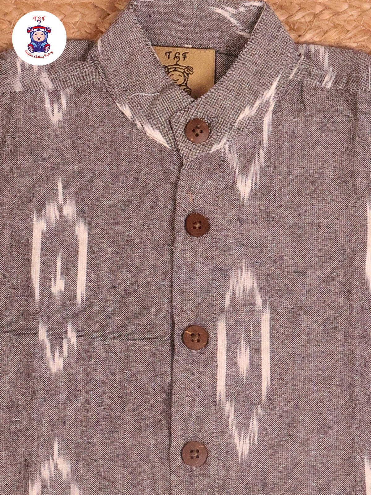 Grey Big - Boys Readymade Ikat Shirts