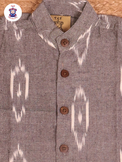Grey Big - Boys Readymade Ikat Shirts