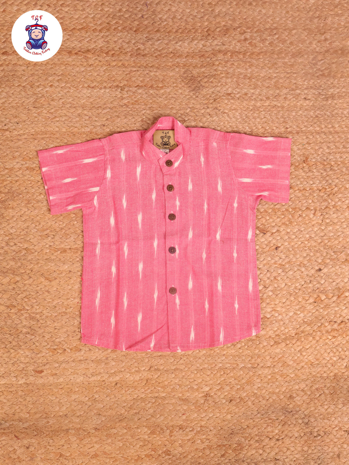 Pink Small - Boys Readymade Ikat Shirts