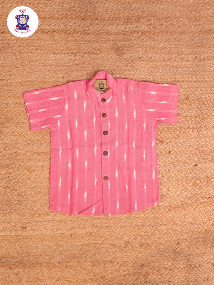 Pink Small - Boys Readymade Ikat Shirts