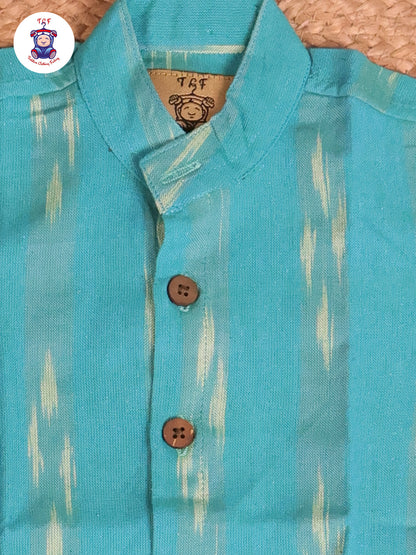 Blue - Boys Readymade Ikat Shirts