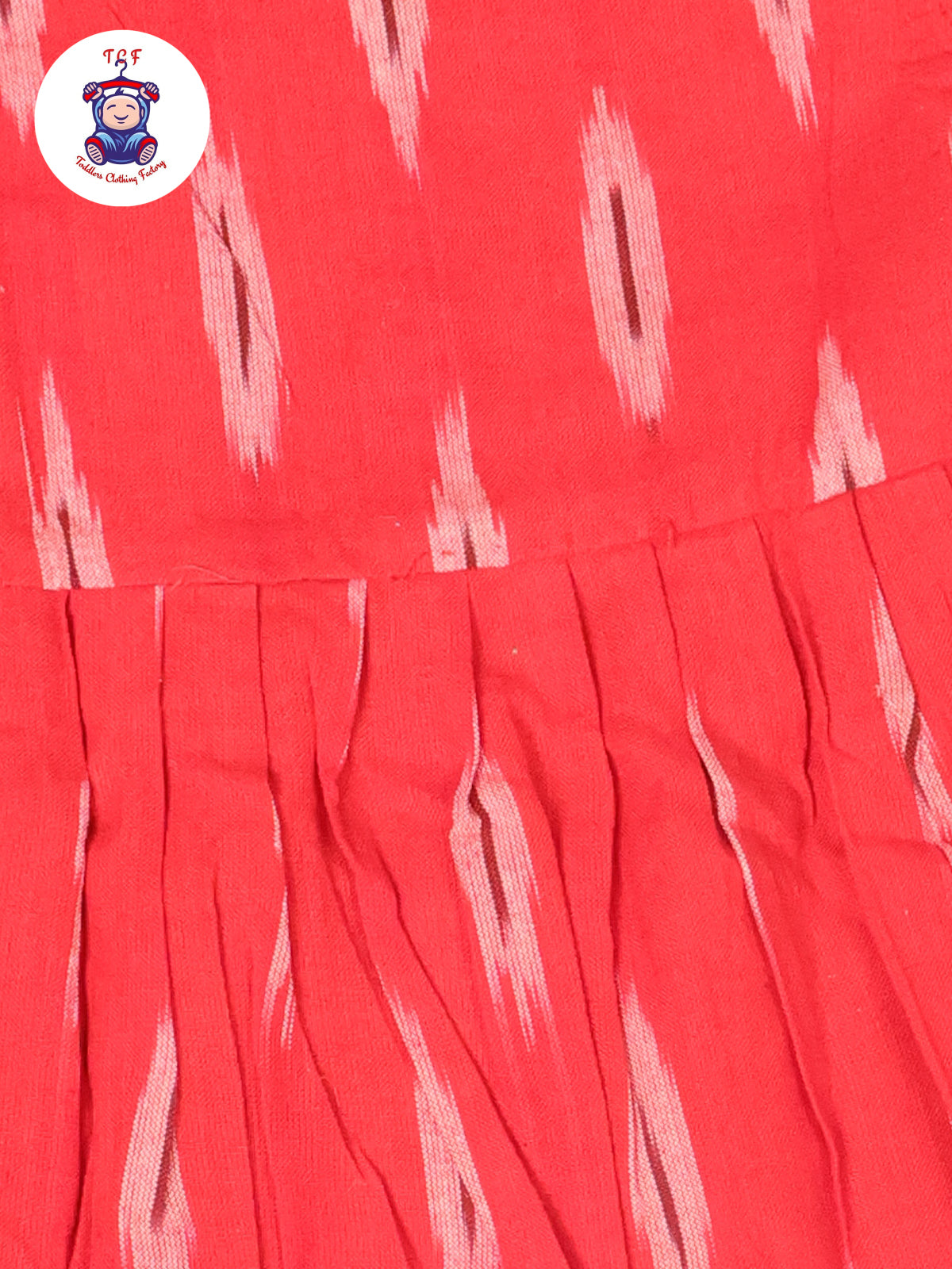 Red - Girls Readymade Ikat Frocks