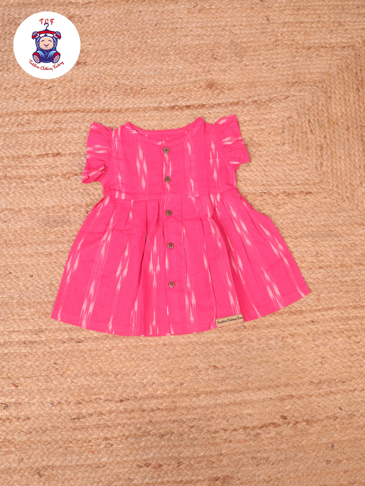 Pink - Green Readymade Ikat Frocks