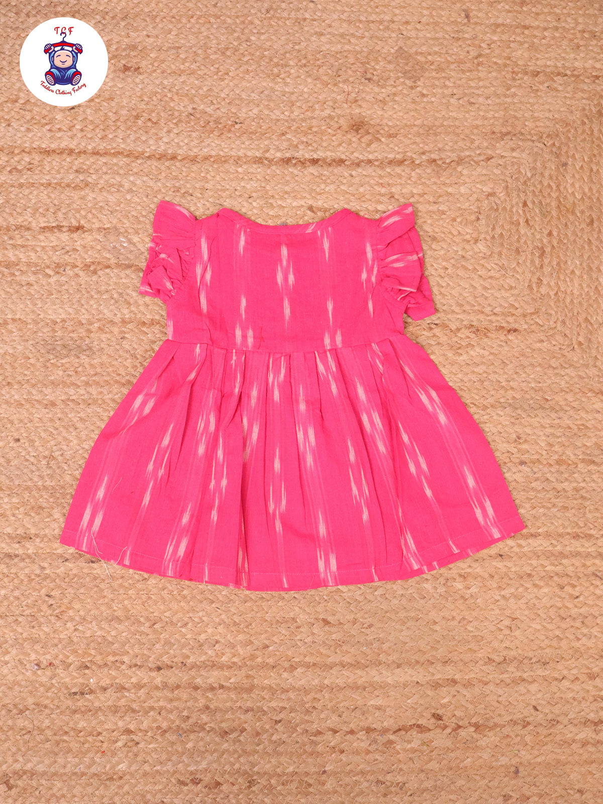 Pink - Green Readymade Ikat Frocks