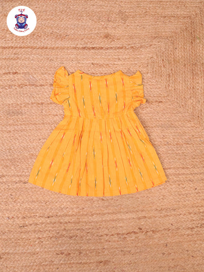 Mustard - Girls Readymade Ikat Frocks