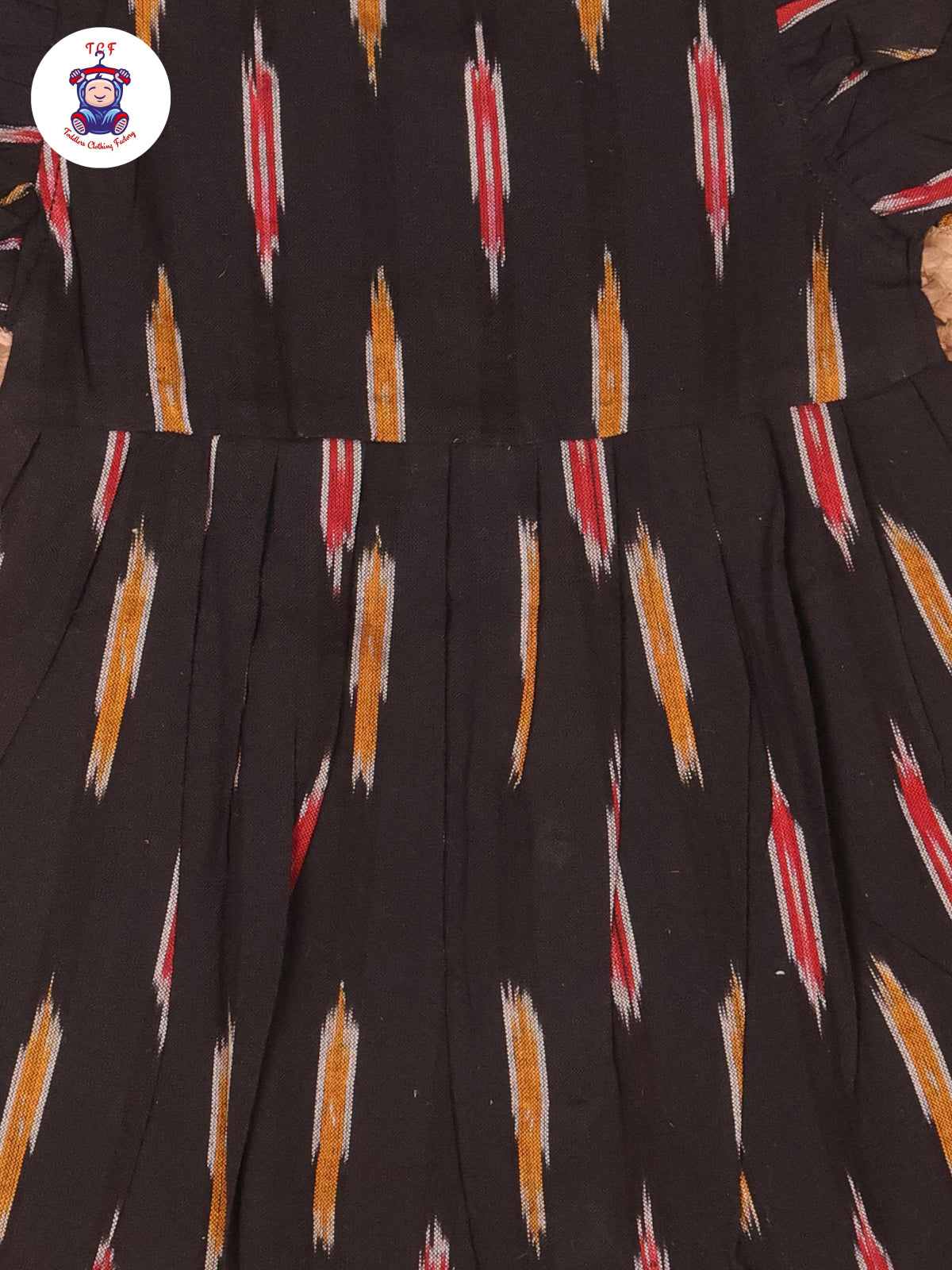 Black - Girls Readymade Ikat Frocks