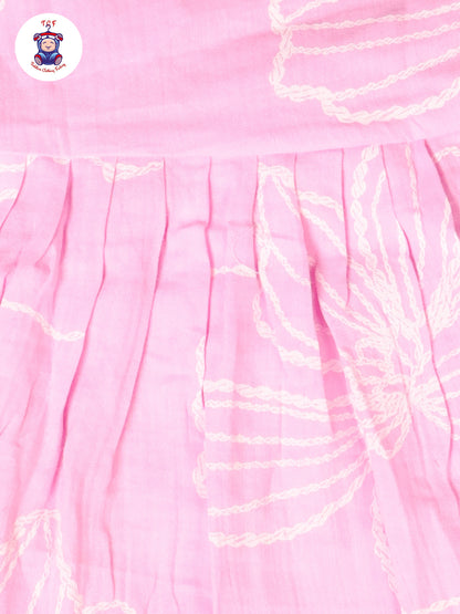 Baby Pink - Girls Muslin Frocks