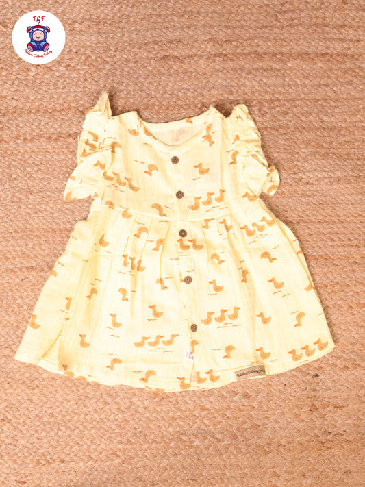 Yellow Duck - Girls Muslin Frocks