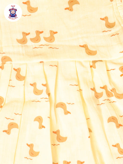 Yellow Duck - Girls Muslin Frocks