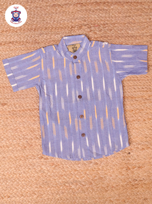 Blue Denim -  Boys Readymade Ikat Shirts