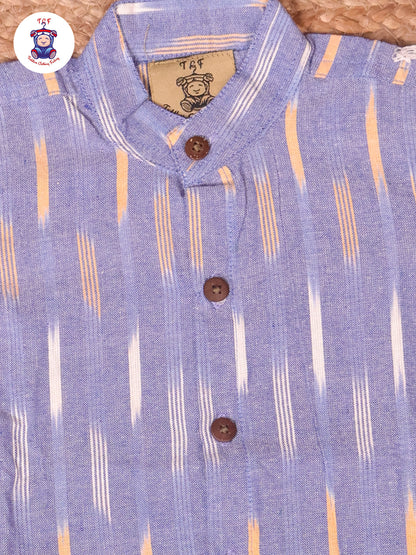 Blue Denim -  Boys Readymade Ikat Shirts