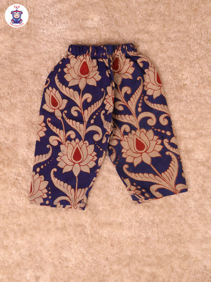 Navy Blue Floral Printed - Kalamkari Co-ords Sets