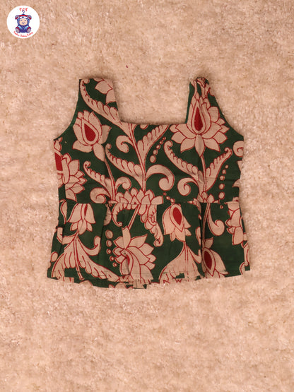 Bottle Green Floral Printed - Kalamkari Co-ords Sets