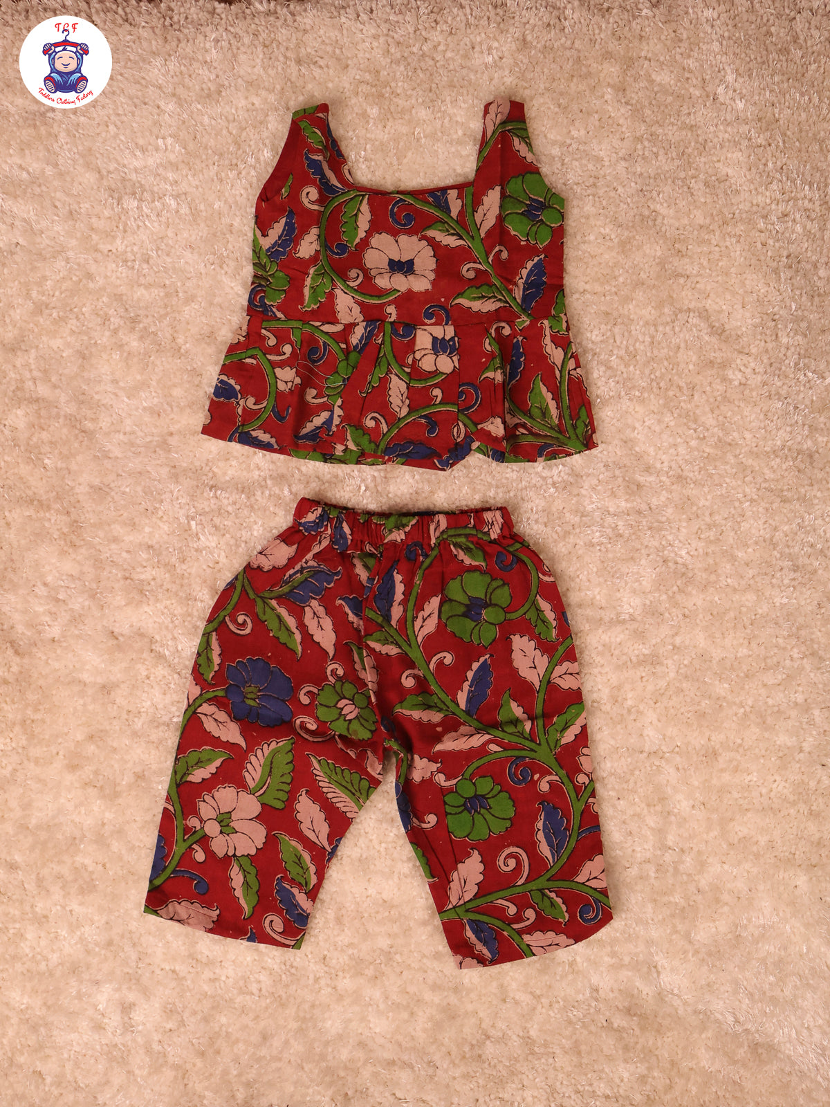 Maroon Floral Printed - Kalamkari Co-ords Sets