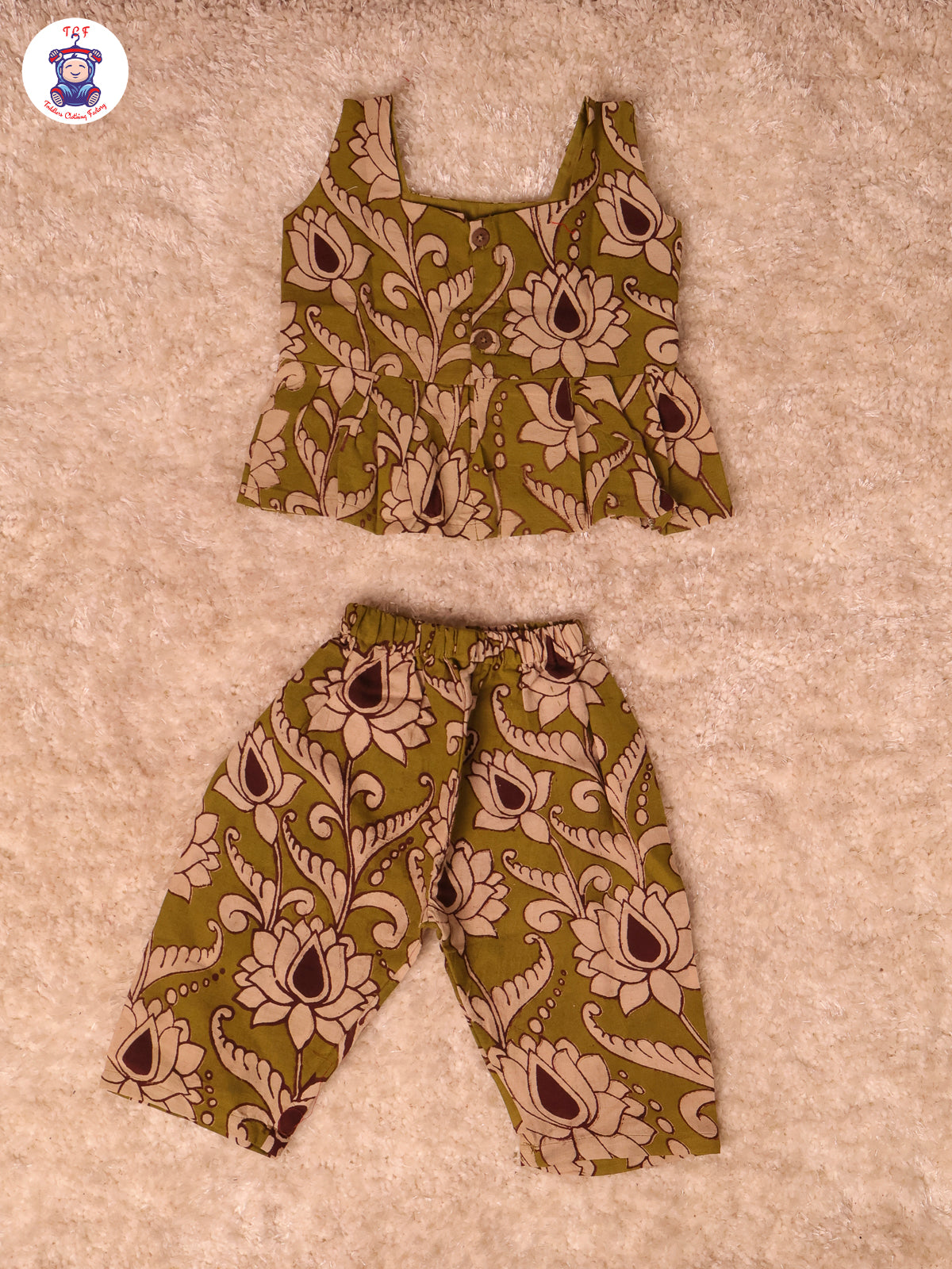 Leaf Green Floral Printed - Kalamkari Co-ords Sets