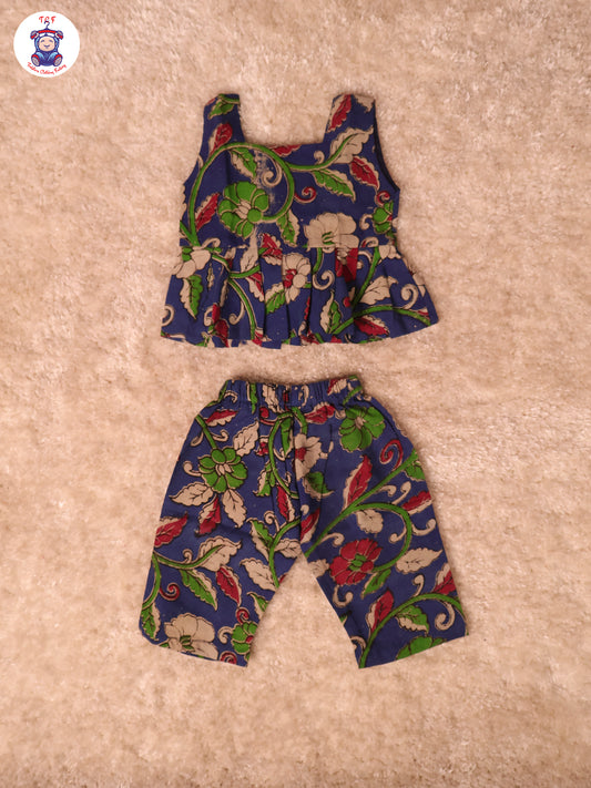 Blue Floral Printed - Kalamkari Co-ords Sets