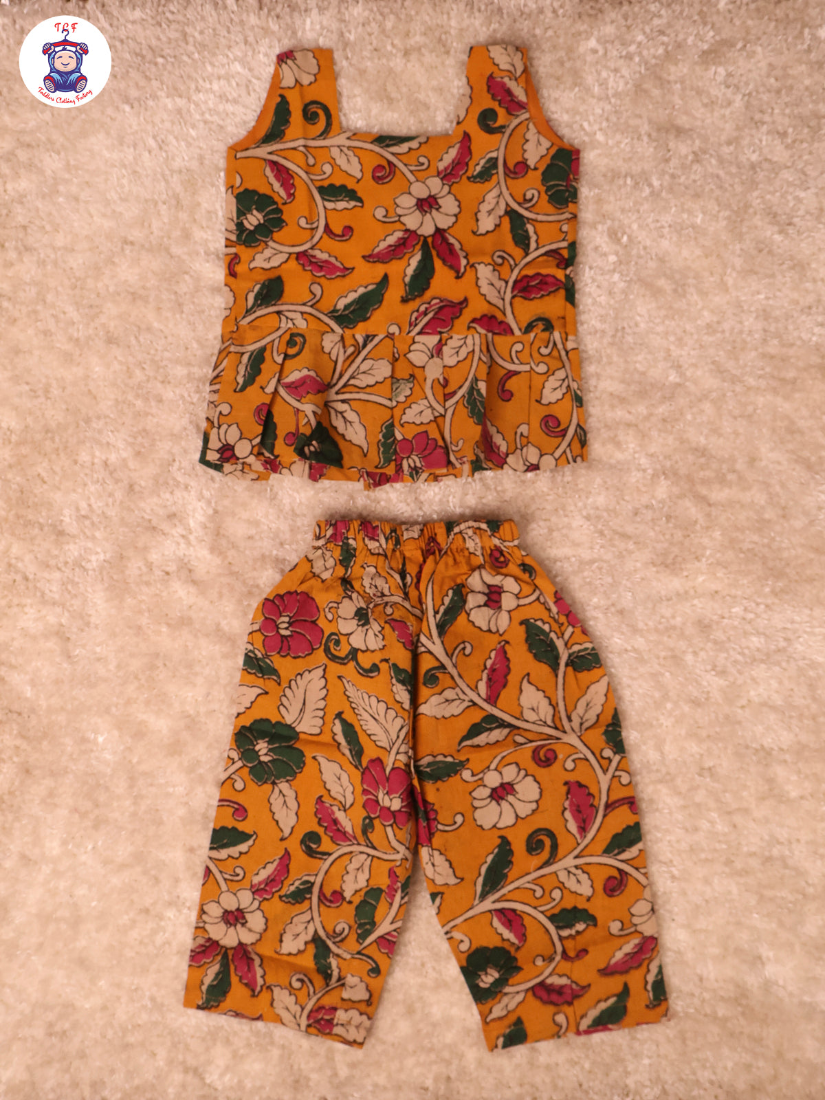 Mustard Floral Printed - Kalamkari Co-ords Sets