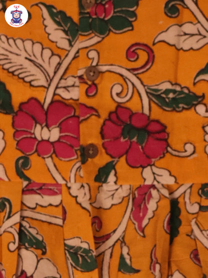 Mustard Floral Printed - Kalamkari Co-ords Sets