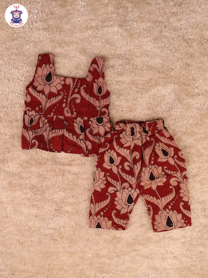 Maroon Big Floral - Kalamkari Co-ords Sets