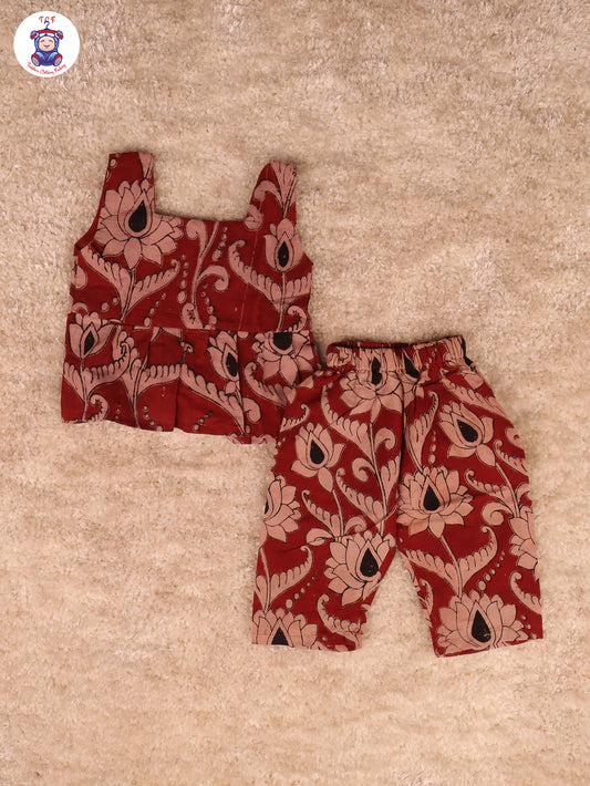 Maroon Big Floral - Kalamkari Co-ords Sets