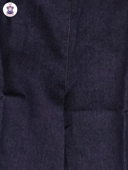Navy Blue - Denim Solid Top and Jean Pant