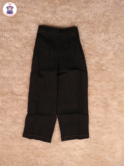 Black - Denim Solid Top and Jean Pant