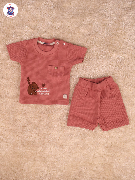 Onion Pink - Teddy Bear T-Shirts With Shorts