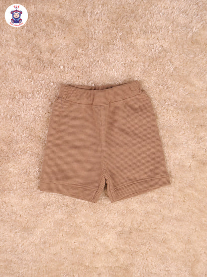 Light Brown - Teddy Bear T-Shirts With Shorts